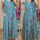 Vintage floral print loose sleeveless jumpsuit-FREE SHIPPING