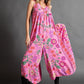 Vintage floral print loose sleeveless jumpsuit-FREE SHIPPING