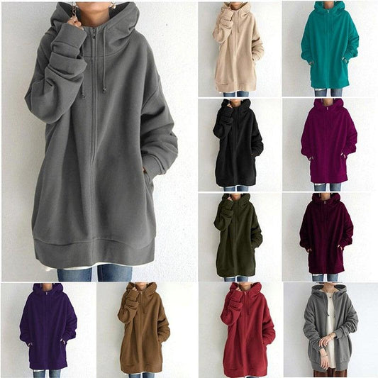 🎁✨Hot sale🔥Women's Autumn/Winter Zipper Hooded Sweater